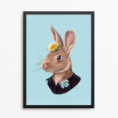 Rabbit Lady Art Print