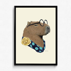 Capybara Lady Art Print