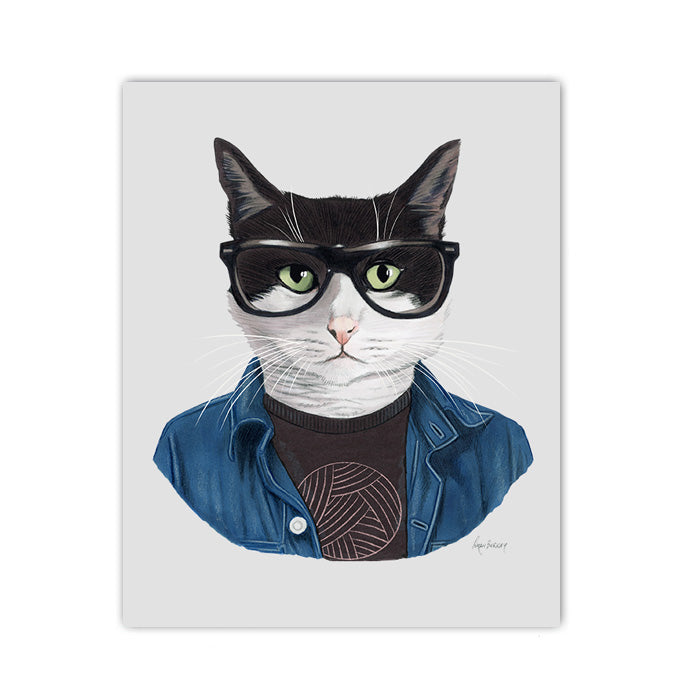 Nerd Cat Art Print Nerd Cat Art Print
