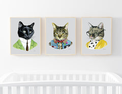 Oversized Punk Cat Print - 16x20 or 20x28 inches