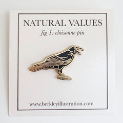 Enamel Pin - Crow - Natural Values