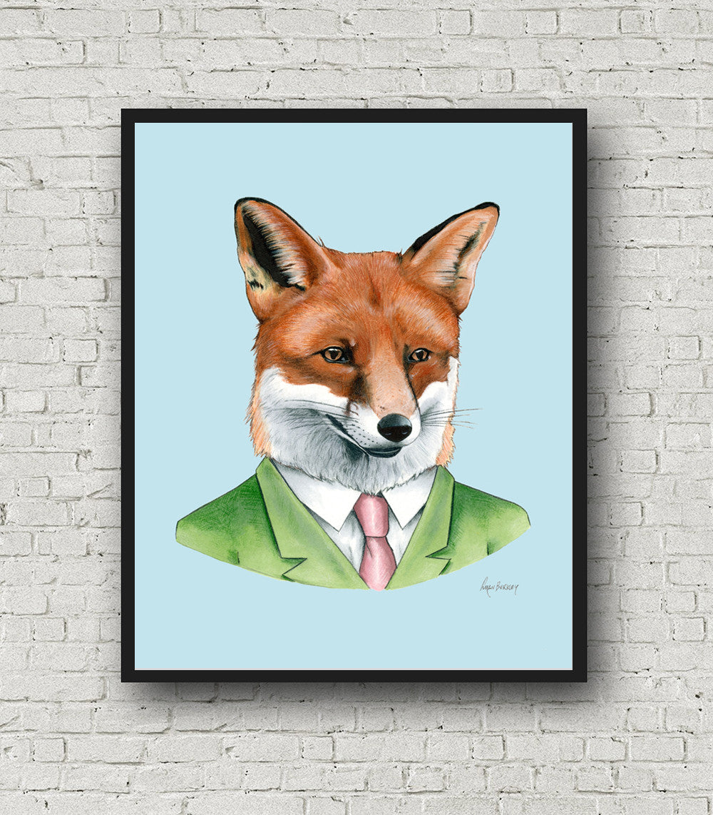 Oversized Fox Gentleman Print - 16x20 or 20x28 inches Oversized Fox Gentleman Print - 16x20 or 20x28 inches