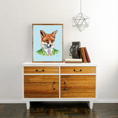 Oversized Fox Gentleman Print - 16x20 or 20x28 inches