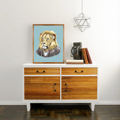 Oversized Lion Gentleman Print - 16x20 or 20x28 inches