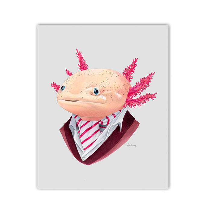 Axolotl Art Print Axolotl Art Print