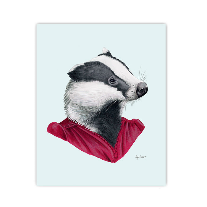 Badger Lady Art Print Badger Lady Art Print
