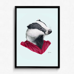 Badger Lady Art Print