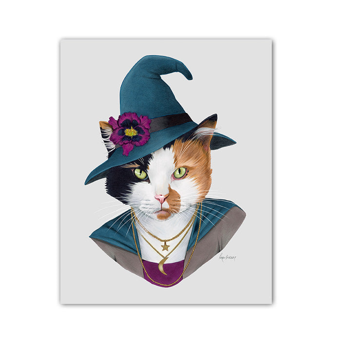 Cat Art Print - Witch Cat Cat Art Print - Witch Cat