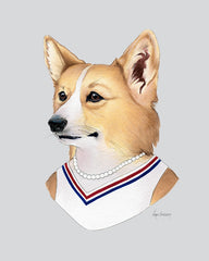 Dog Art Print - Corgi Lady