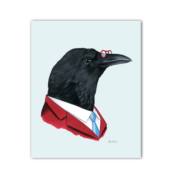 Crow Gentleman Art Print