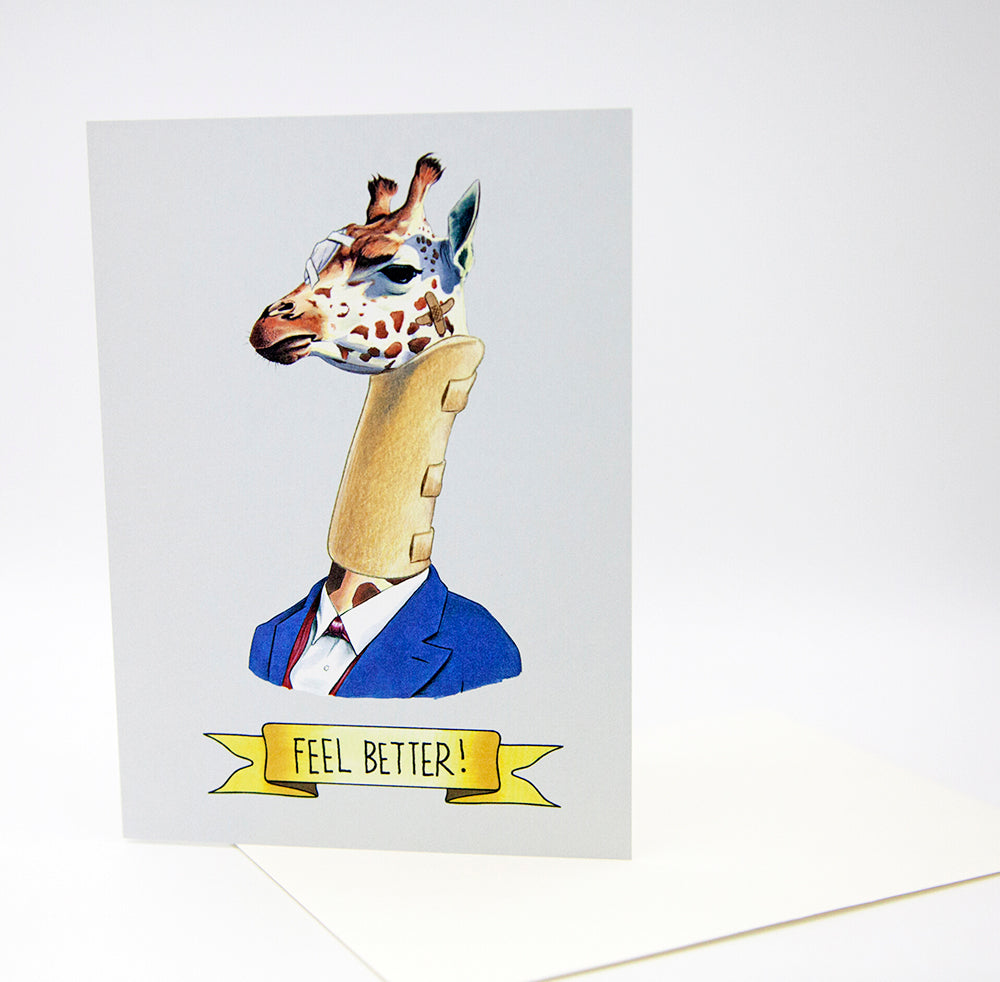 Get Well Card - Feel Better Giraffe Get Well Card - Feel Better Giraffe