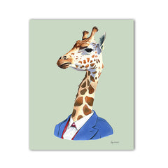 Giraffe Gentleman Art Print