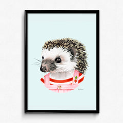 Hedgehog Lady Art Print