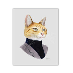 Cat art print - Orange Cat Gentleman