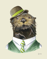 Sea Otter Gentleman art print