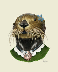 Otter Lady art print