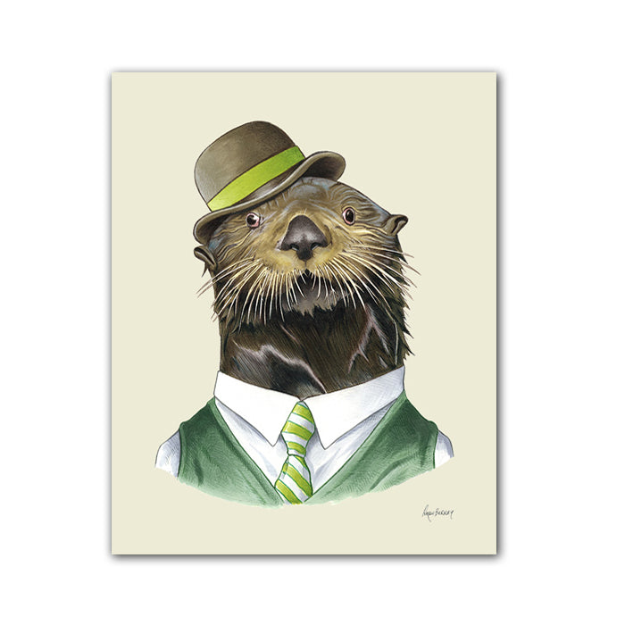 Sea Otter Gentleman art print Sea Otter Gentleman art print