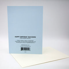 Happy Birthday Card - Party Raccoon