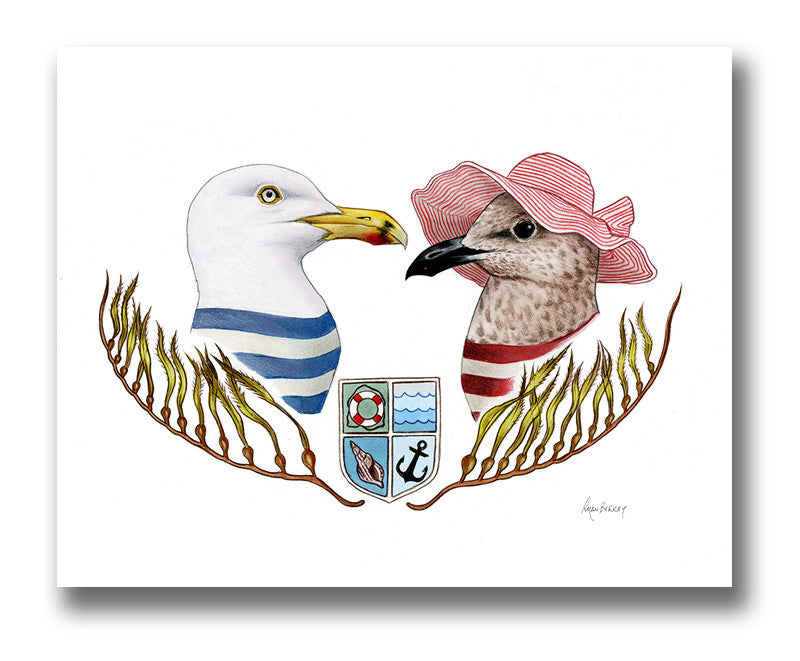 Seagull Bird Couple Seagull Bird Couple
