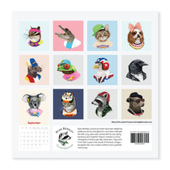 2027 Wall Calendar - Retro Animals
