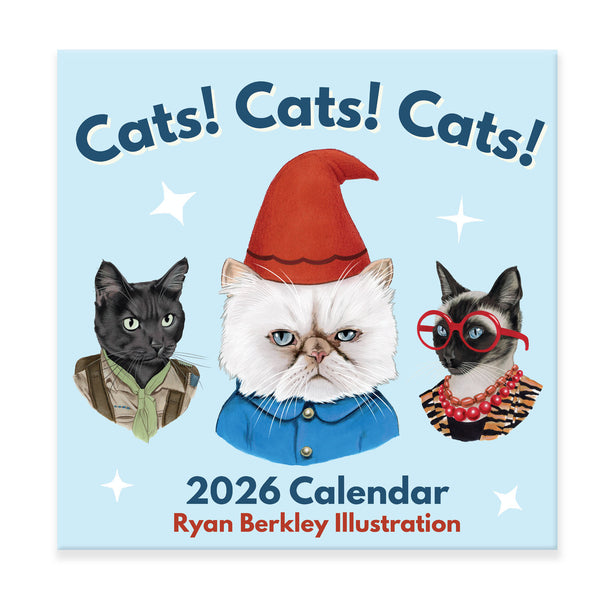 2026 Wall Calendar - Cats Cats Cats by Ryan Berkley