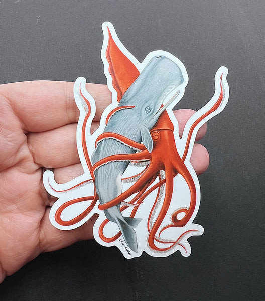 Vinyl Sticker - Squid Loves Whale