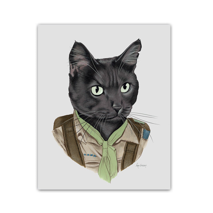 Adventurer Cat Art Print