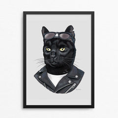 Rebel Cat Art Print