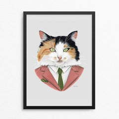 Business Cat Art Print
