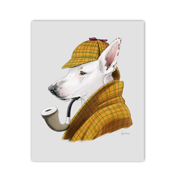 Detective Dog Art Print