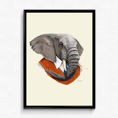 Elephant art print