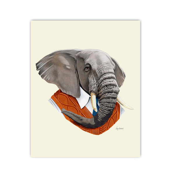 Elephant art print