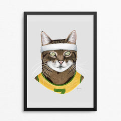 Sports Cat Art Print