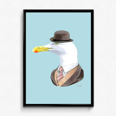 Seagull Gentleman Art Print