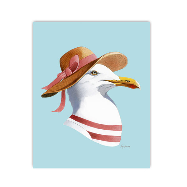 Seagull Lady Art Print