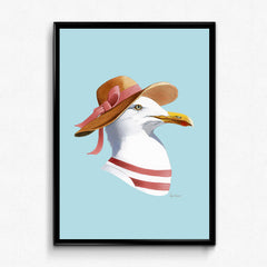 Seagull Lady Art Print