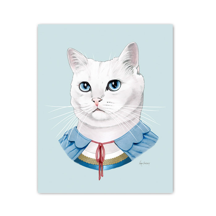 White Cat Art Print