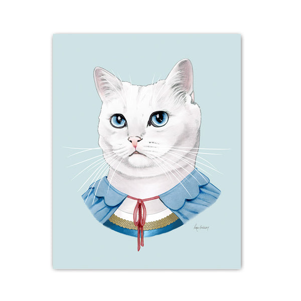 White Cat Art Print