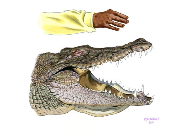Evil One-Eyed Alligator - Cinematic Fauna Limited Edition Art Print