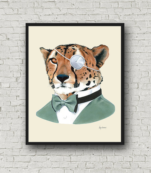Oversized Cheetah Gentleman Print - 16x20 or 20x28 inches