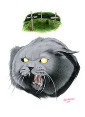 Church The Zombie Cat - Cinematic Fauna Limited Edition Art Print