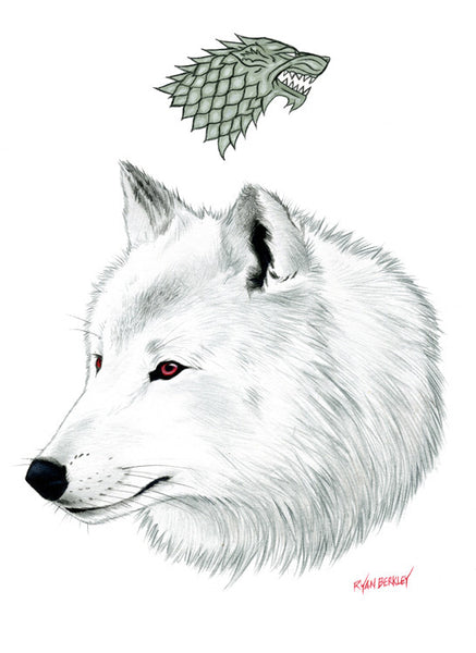 Ghost The Direwolf - Cinematic Fauna Limited Edition Art Print