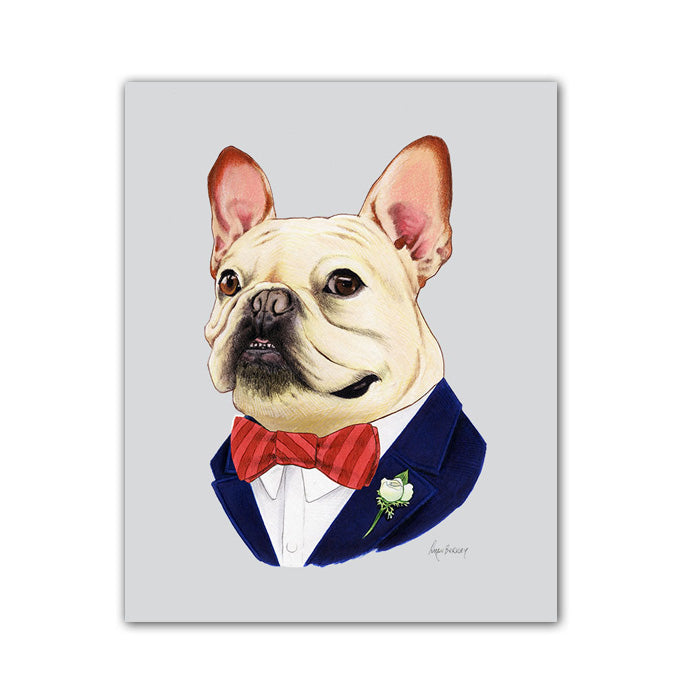 Dog art print - French Bulldog