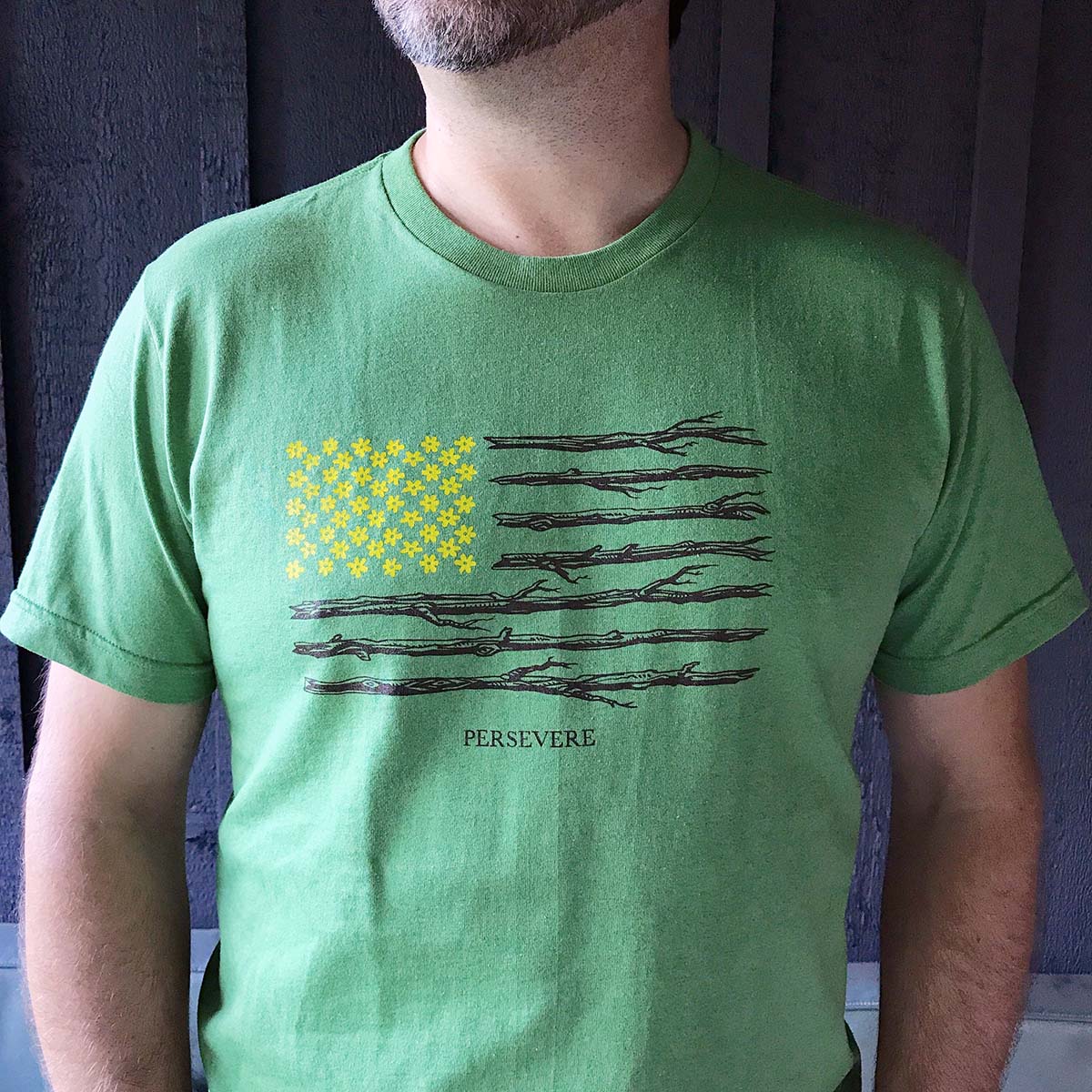 Persevere T-shirt : America Nature Flag