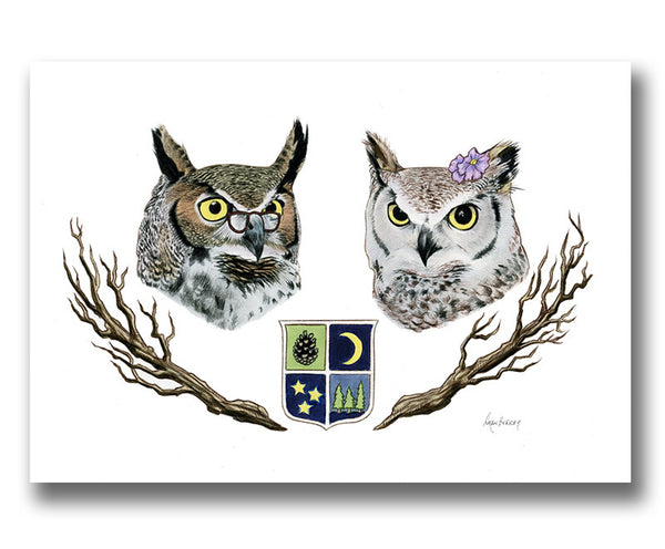 Owl Bird Couple