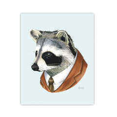 Raccoon Gentleman Art Print