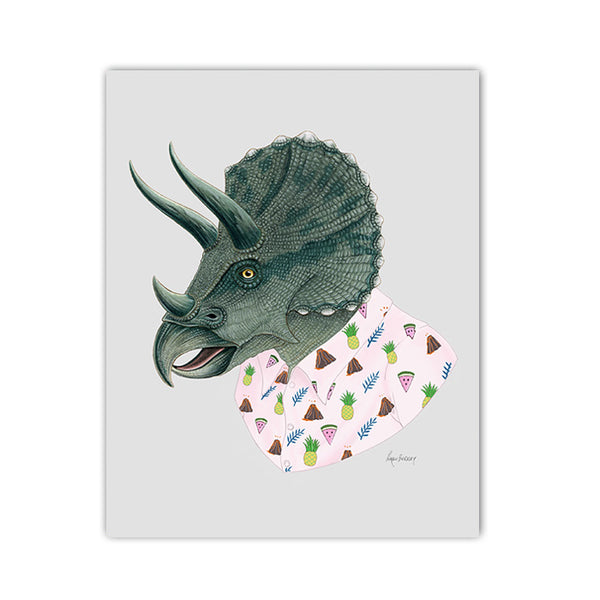 Dinosaur Art Print - Triceratops
