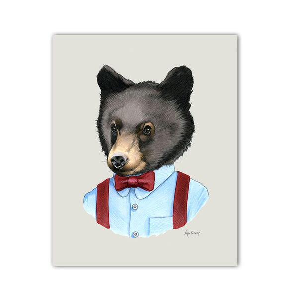 Bear Art Print - Black Bear Cub