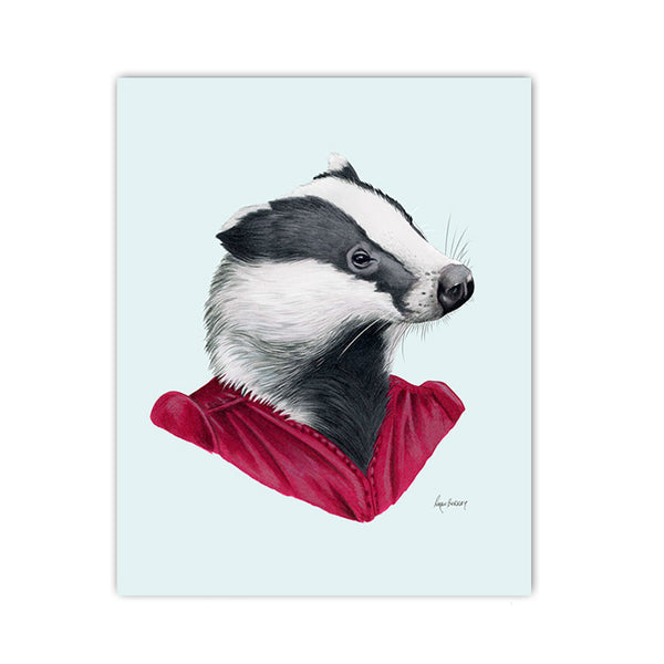 Badger Lady Art Print