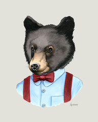 Bear Art Print - Black Bear Cub